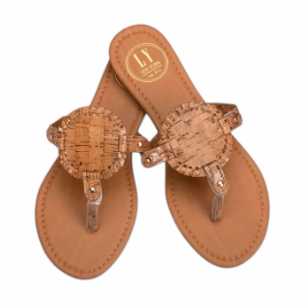 Lexi York Cork Thong Sandals. Size 10.